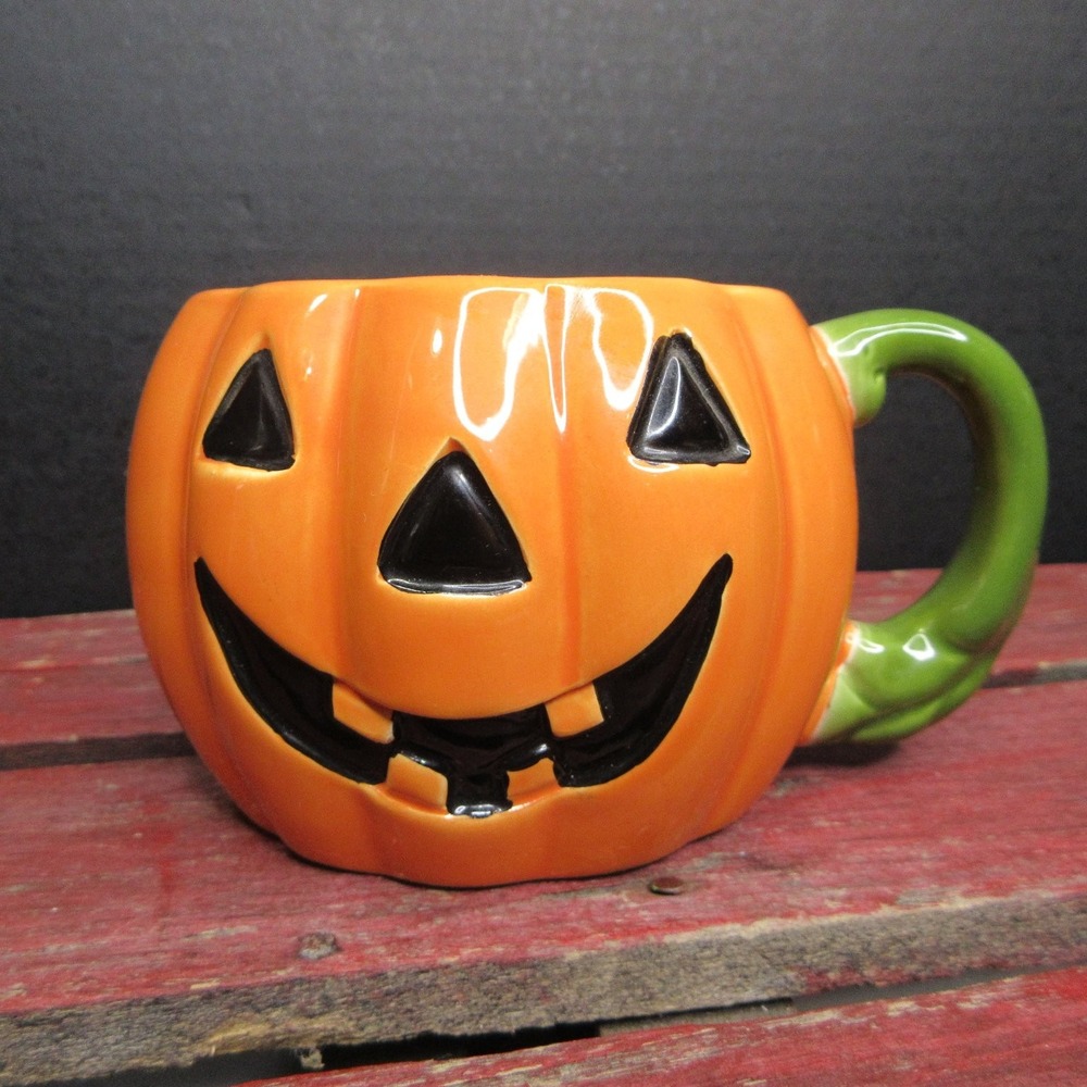 VTG Relpo Jack-O-Lantern Pumpkin Mug Bowl T1238 Ceramic Halloween Decor HTF